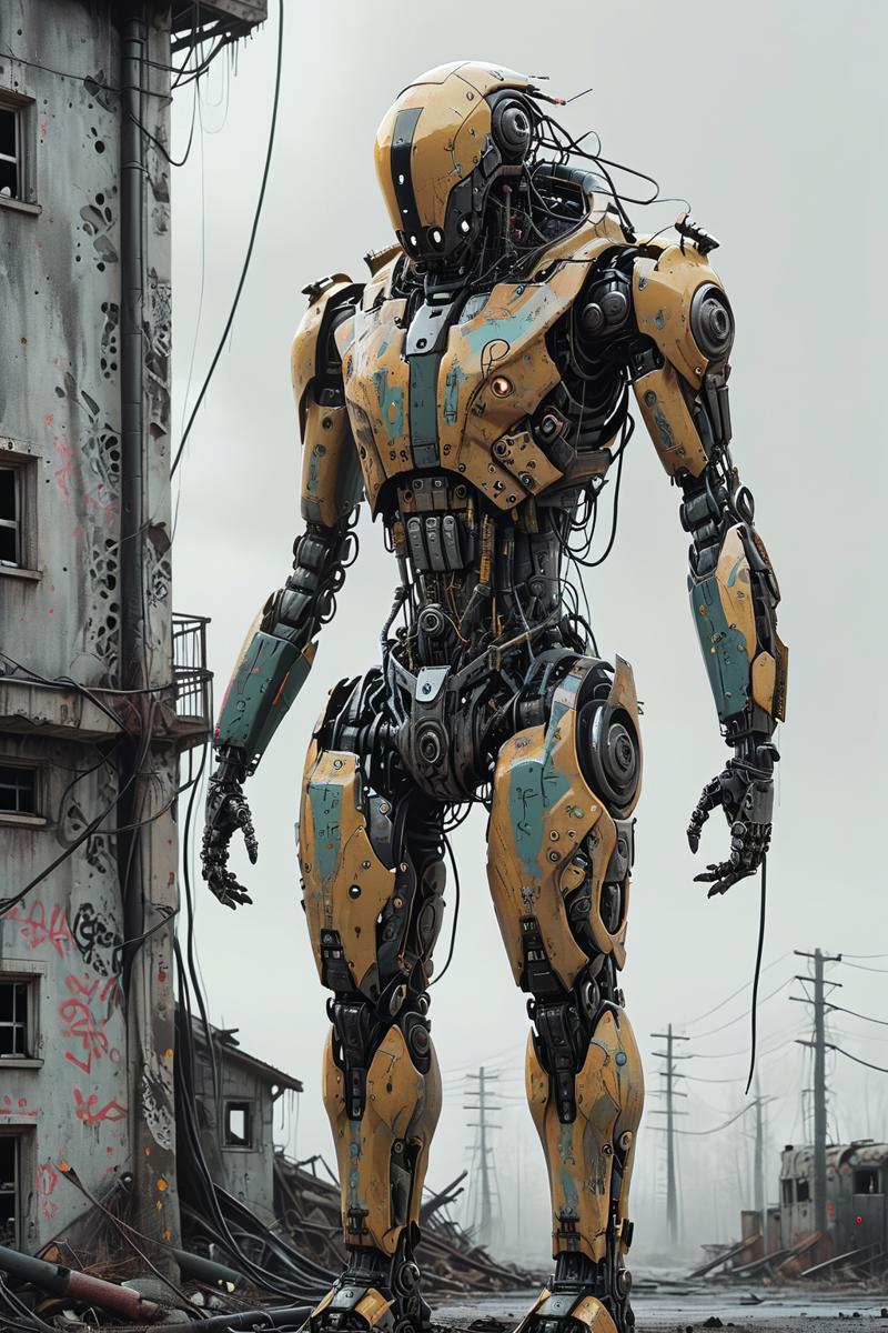 01404-704804486-Post-apocalyptic Mechanical World_ Amidst the dim,yellowish sky loom towering forests of steel,where abandoned robots and drones.png